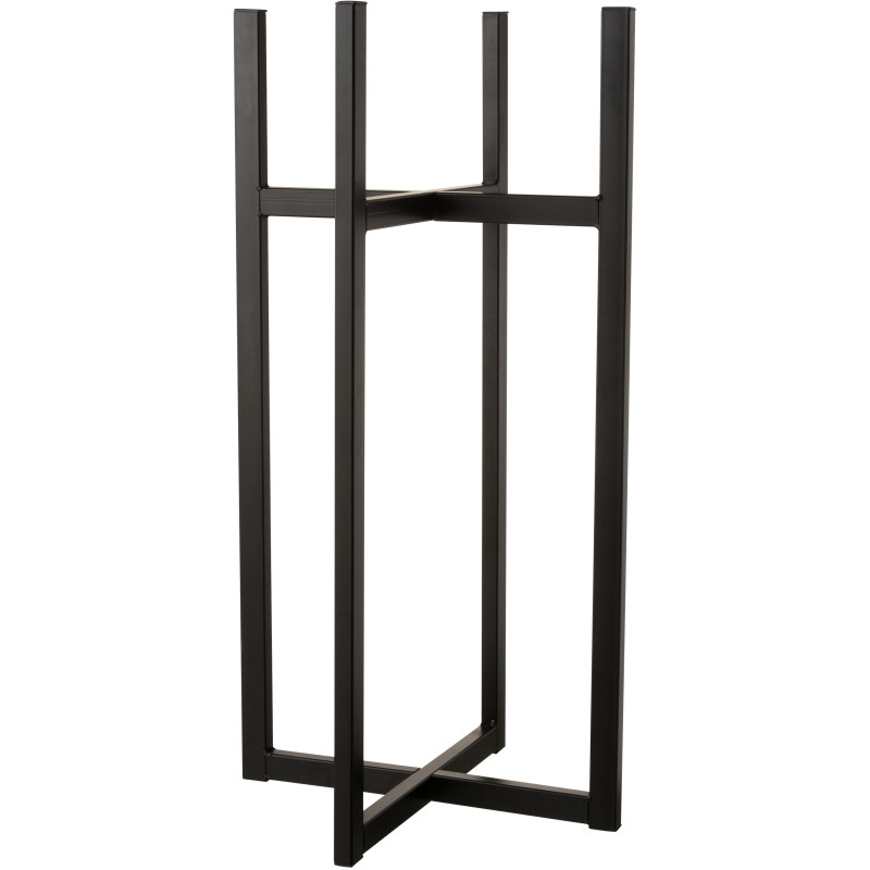 Pied surélevé pour cache-pot H 83 cm Métal Noir Xidono 
