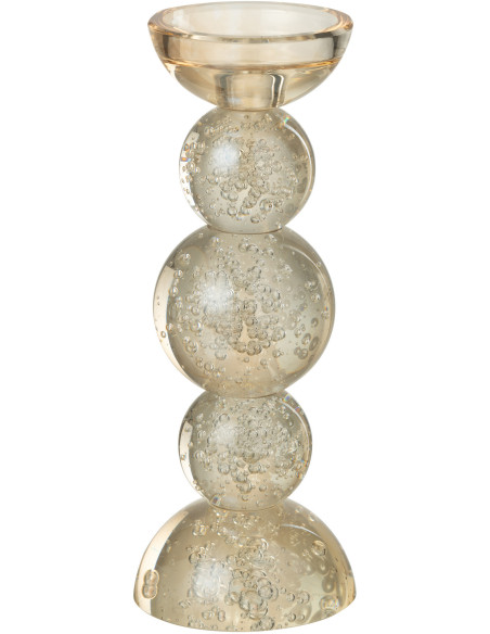 Chandelier design chic Boules H 26 cm Verre Champagne Valmina 
