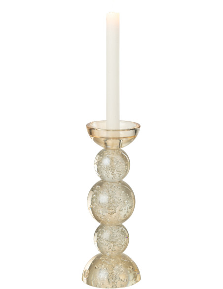 Chandelier design chic Boules H 26 cm Verre Champagne Valmina 