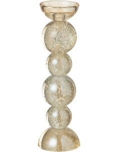 Chandelier design chic Boules H 34 cm Verre Champagne Valmina 