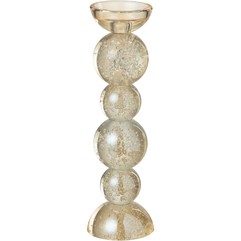 Chandelier design chic Boules H 34 cm Verre Champagne Valmina 