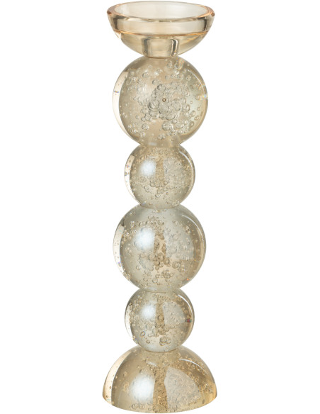 Chandelier design chic Boules H 34 cm Verre Champagne Valmina 