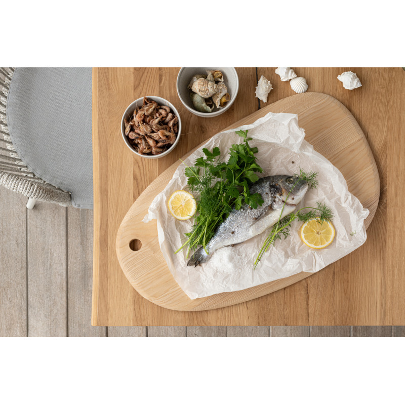 Grande Planche à découper XXL Organique Maison de campagne Ovale 55 cm Bois de manguier Naturel Boiséra 