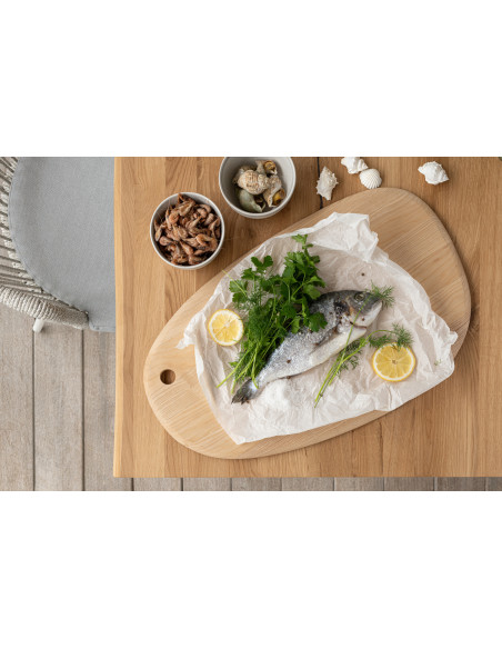 Grande Planche à découper XXL Organique Maison de campagne Ovale 55 cm Bois de manguier Naturel Boiséra 