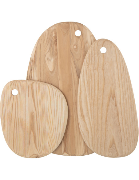 Grande Planche à découper XXL Organique Maison de campagne Ovale 55 cm Bois de manguier Naturel Boiséra 