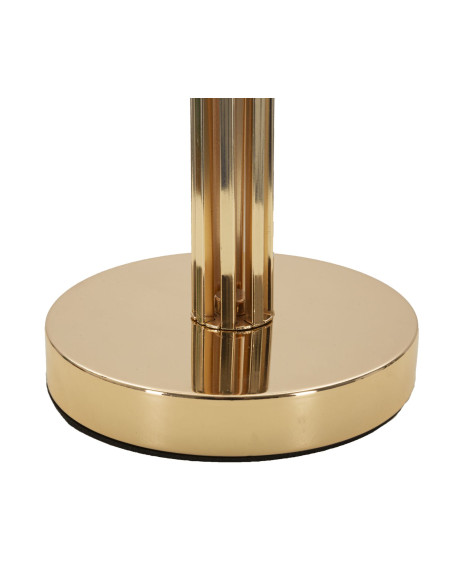 Lampe à poser moderne chic H 53 cm Métal Doré Tissu Blanc Slimmy