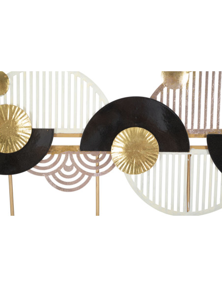 Porte manteaux design chic 5 crochets 73 cm Métal Doré Blanc Noir Art