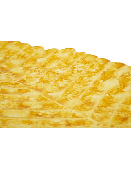 Lot de 2 Centres de table design Feuille 57 cm Métal Jaune Drop