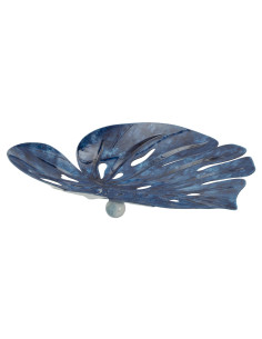 Lot de 2 Centres de table design Feuille 27 cm Métal Bleu...