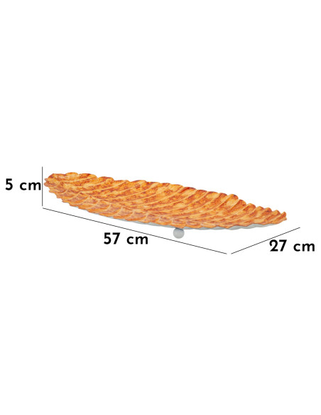 Lot de 2 Centres de table design Feuille 57 cm Métal Orange Drop