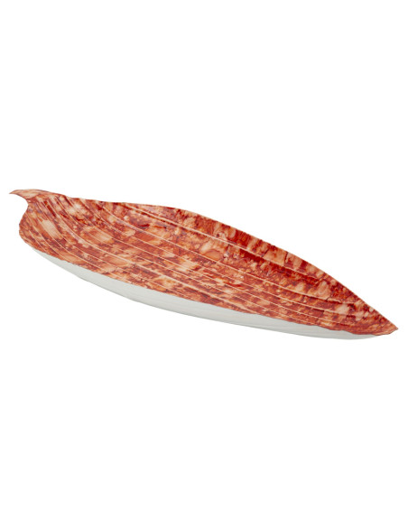 Lot de 2 Centres de table design Feuille 50 cm Métal Rouge Drop