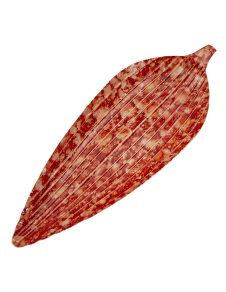 Lot de 2 Centres de table design Feuille 50 cm Métal Rouge Drop