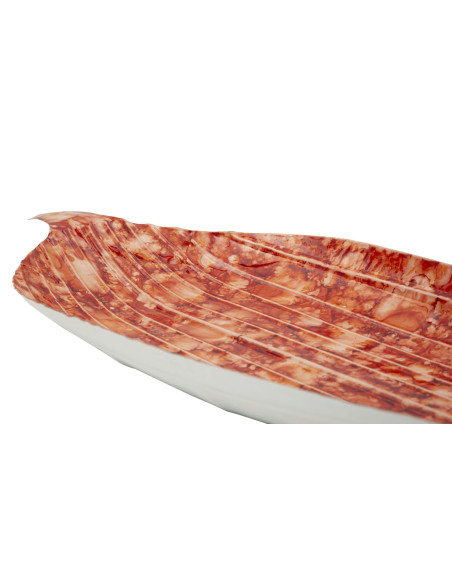 Lot de 2 Centres de table design Feuille 50 cm Métal Rouge Drop