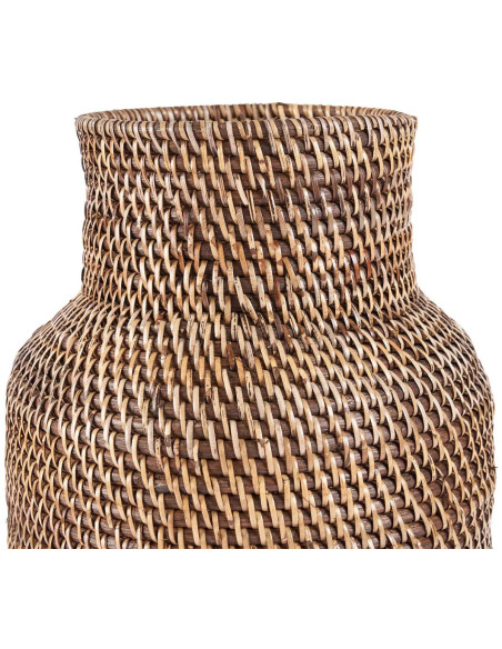 Porte-parapluies bohème chic Bouteille Hauteur 67 cm Rotin Naturel Marron Tressé The Colonial 