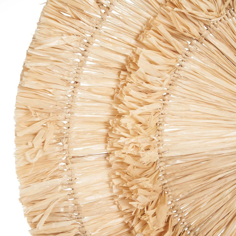 Décoration murale bohème chic ronde 60 cm Sisal Naturel Tressé The Wanita 
