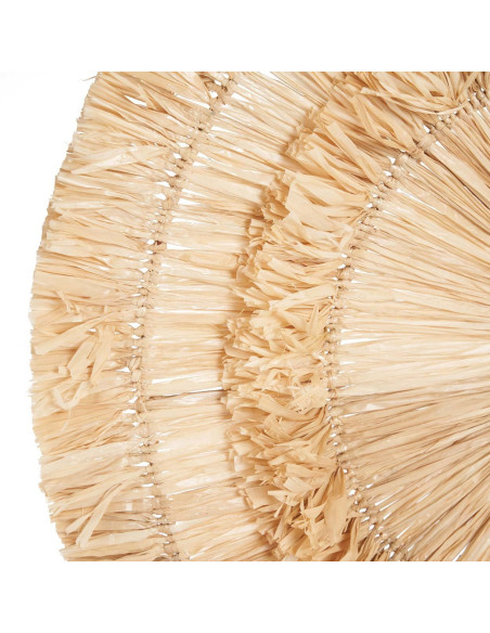Décoration murale bohème chic ronde 60 cm Sisal Naturel Tressé The Wanita 