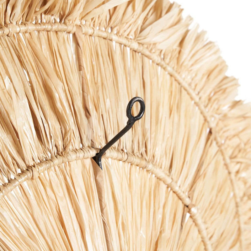 Décoration murale bohème chic ronde 60 cm Sisal Naturel Tressé The Wanita 