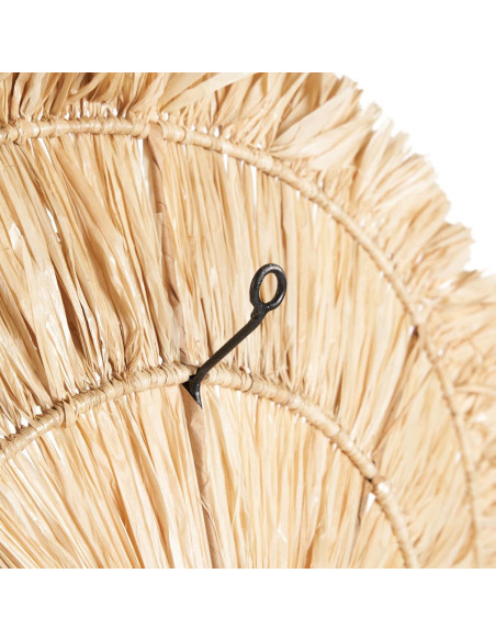 Décoration murale bohème chic ronde 60 cm Sisal Naturel Tressé The Wanita 