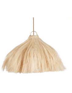 Grand Abat-jour bohème Cheveux 60 cm Herbe Naturel The Rami 