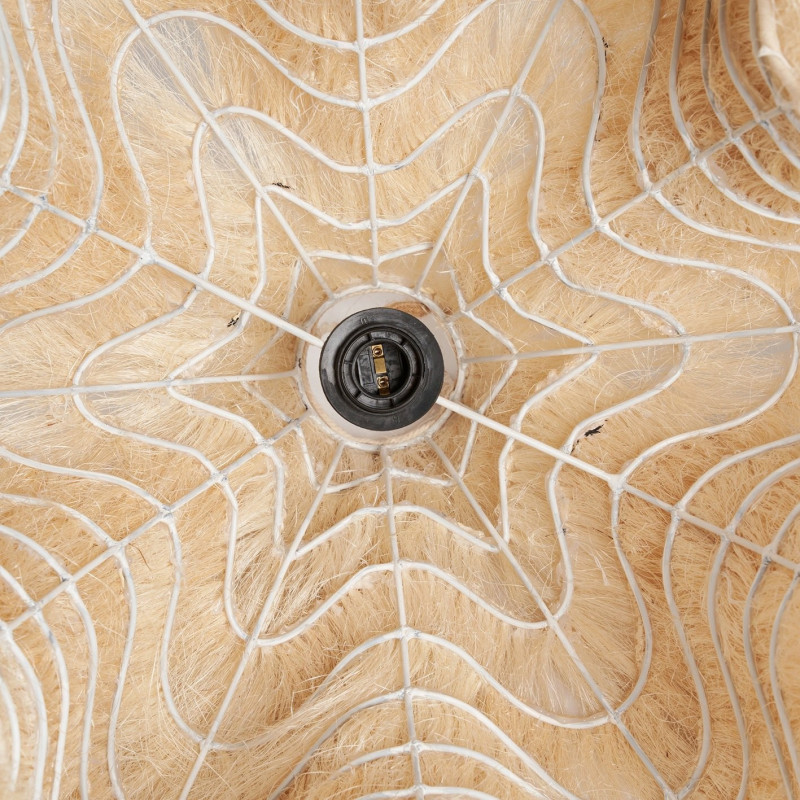 Grand Abat-jour bohème Cheveux 60 cm Herbe Naturel The Rami 