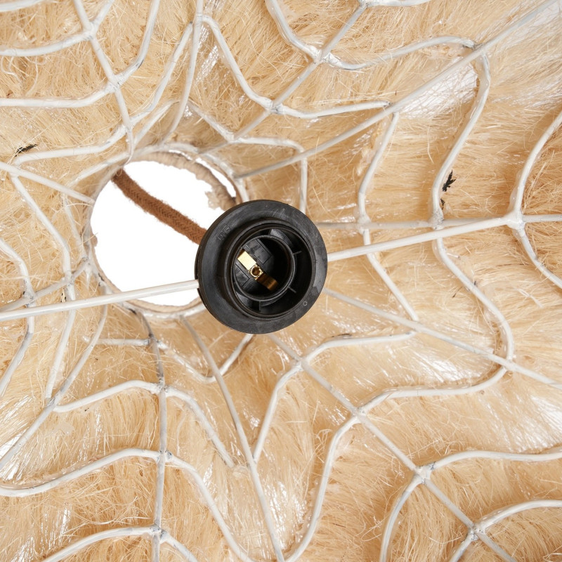 Grand Abat-jour bohème Cheveux 60 cm Herbe Naturel The Rami 