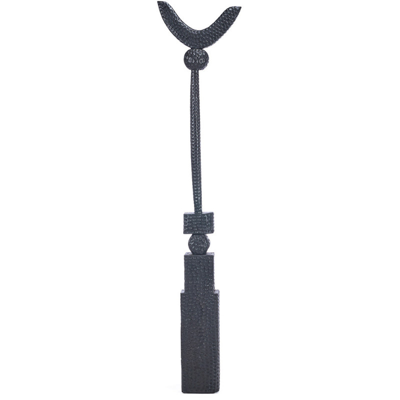 Grande Sculpture déco ethnique chic Totem H 190 cm Bois de manguier Noir The Totemic Touch 