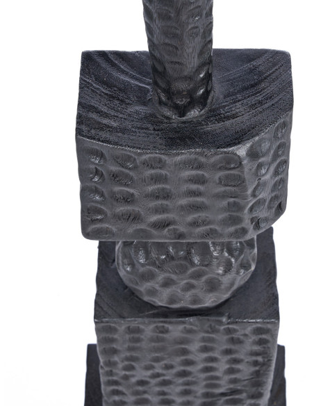 Grande Sculpture déco ethnique chic Totem H 190 cm Bois de manguier Noir The Totemic Touch 