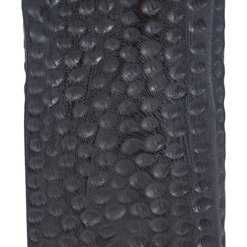 Grande Sculpture déco ethnique chic Totem H 190 cm Bois de manguier Noir The Totemic Touch 