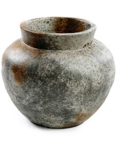 Vase Rond Hauteur 23 cm en Terre cuite Gris antique The Funky 
