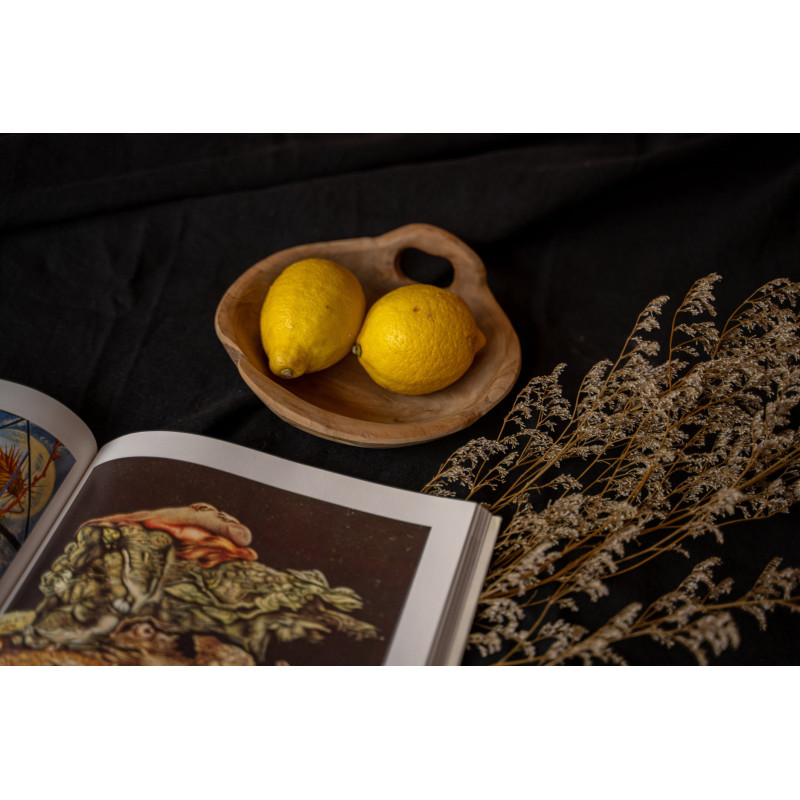 Nappe originale Bohème chic Carrée 150x150 en Lin Noir Avec franges The Linen 