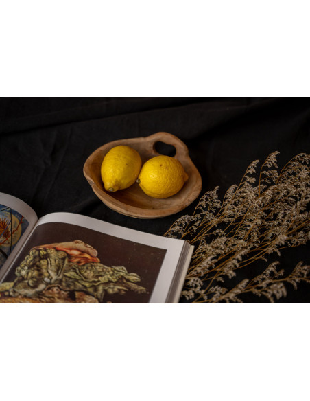 Nappe originale Bohème chic Carrée 150x150 en Lin Noir Avec franges The Linen 