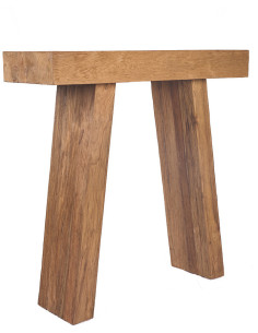 Console rustique chic Rectangulaire 86 cm Bois de teck Naturel The Stance 