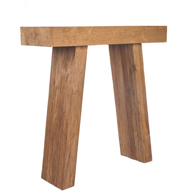 Console rustique chic Rectangulaire 86 cm Bois de teck Naturel The Stance 