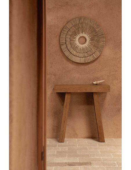 Console rustique chic Rectangulaire 86 cm Bois de teck Naturel The Stance 