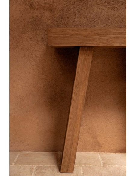 Console rustique chic Rectangulaire 86 cm Bois de teck Naturel The Stance 