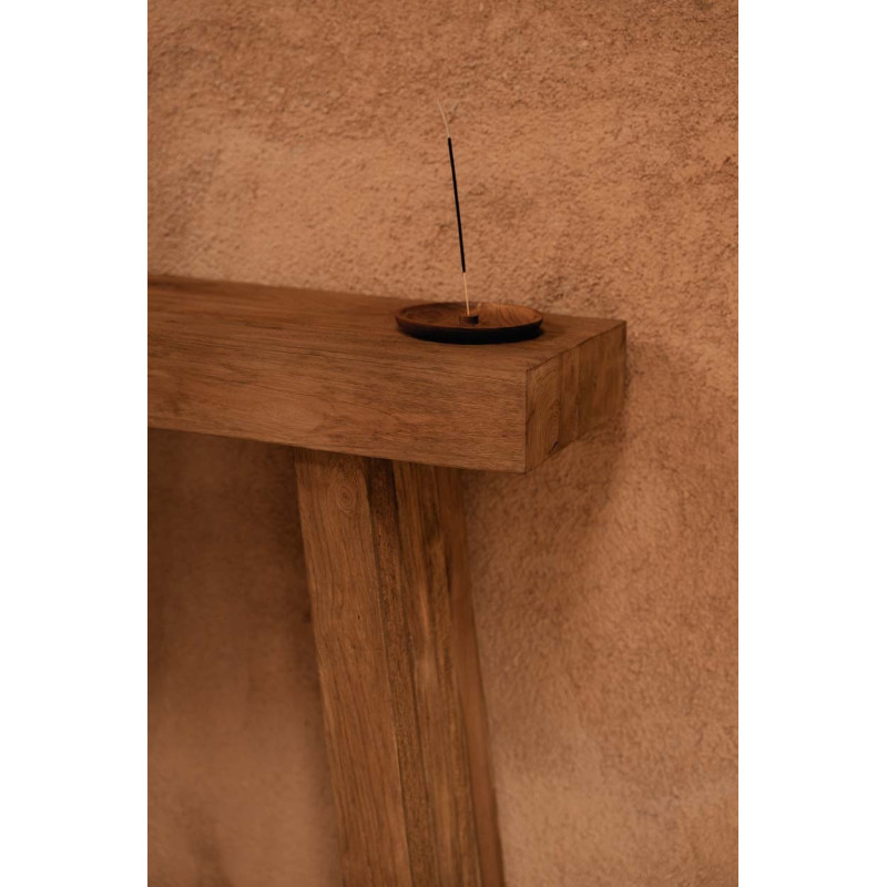 Console rustique chic Rectangulaire 86 cm Bois de teck Naturel The Stance 