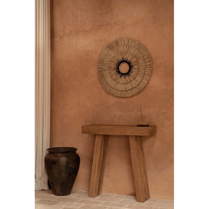 Console rustique chic Rectangulaire 86 cm Bois de teck Naturel The Stance 