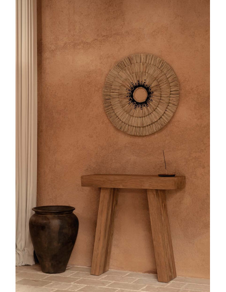 Console rustique chic Rectangulaire 86 cm Bois de teck Naturel The Stance 