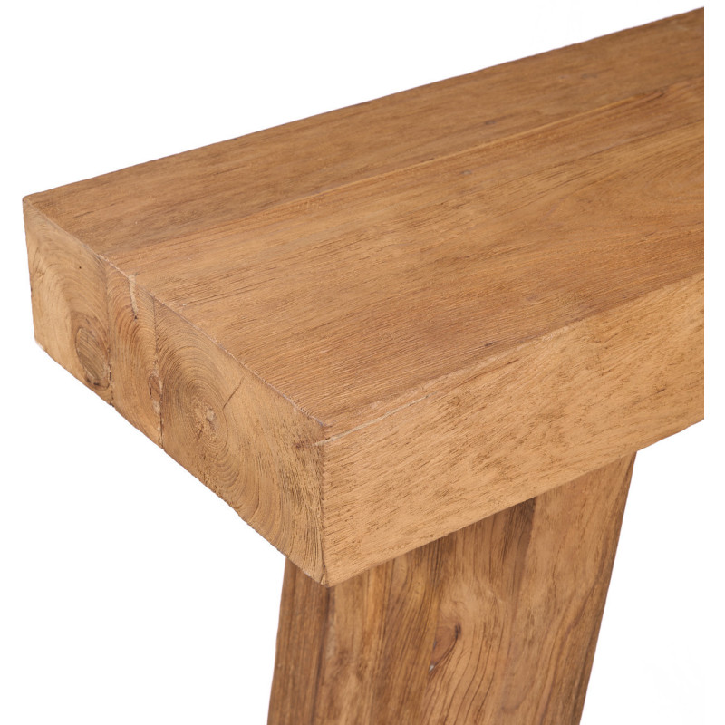 Console rustique chic Rectangulaire 86 cm Bois de teck Naturel The Stance 