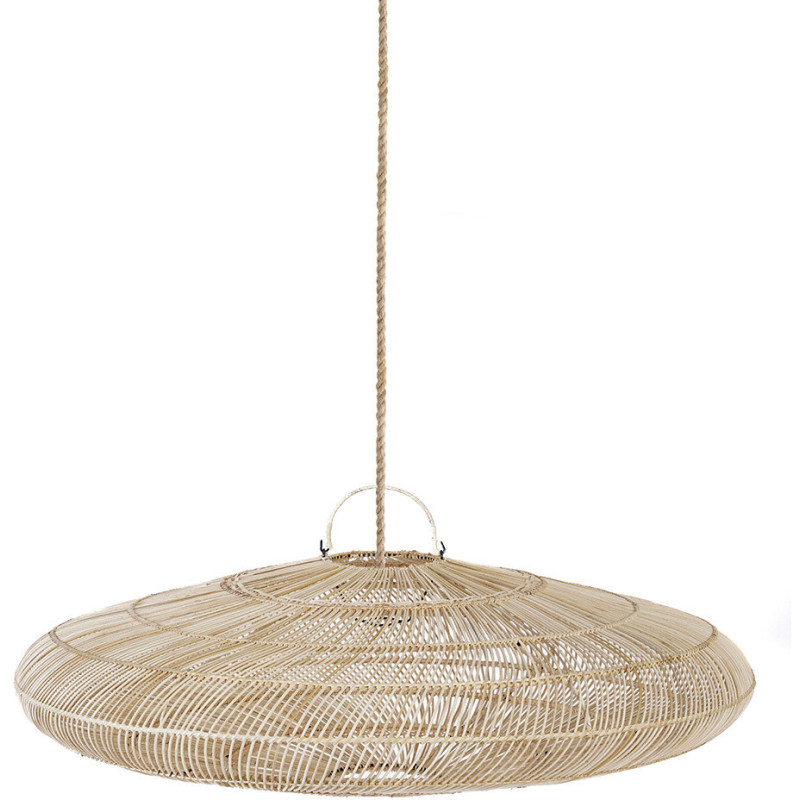 Abat jour original XL pour suspension 110 cm en Rotin Naturel The Macaron 