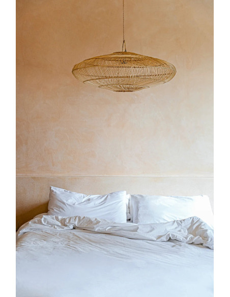 Abat jour original XL pour suspension 110 cm en Rotin Naturel The Macaron 