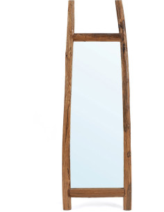 Miroir moderne sur pied Rectangulaire 55x170 en Bois de teck recyclé Naturel The Fabulook 