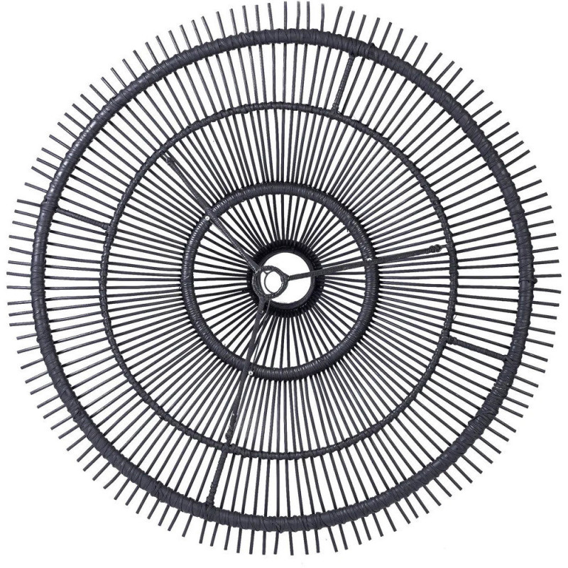 Abat jour original XL pour suspension 110 cm en Rotin Noir The Sky 