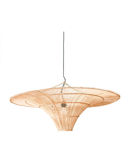 Abat jour original XL pour suspension 110 cm en Rotin Naturel The Sky 