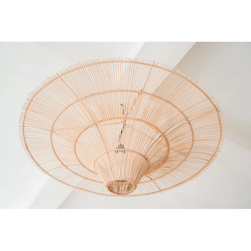 Abat jour original XL pour suspension 110 cm en Rotin Naturel The Sky 