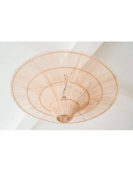 Abat jour original XL pour suspension 110 cm en Rotin Naturel The Sky 