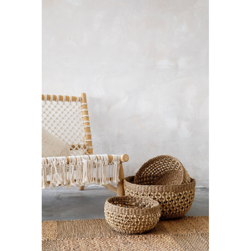 Tapis Rectangulaire 175x280 en Herbe de mer Naturel Jacinthe d'eau Naturel The Paddle Field 