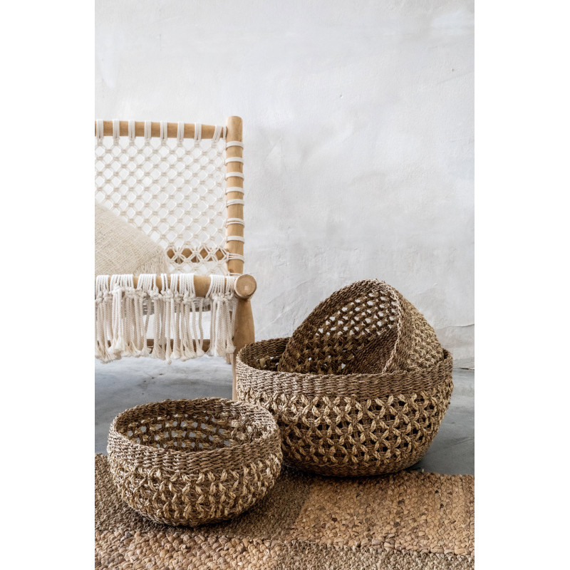 Tapis Rectangulaire 175x280 en Herbe de mer Naturel Jacinthe d'eau Naturel The Paddle Field 