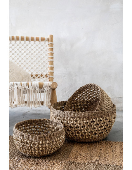 Tapis Rectangulaire 175x280 en Herbe de mer Naturel Jacinthe d'eau Naturel The Paddle Field 