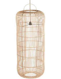 Grand Abat-jour bohème chic Hauteur 120 cm Rotin Naturel Tressé The Bozelo 